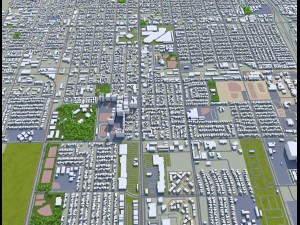 santa maria city california usa 20km 3D Model