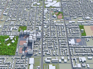 santa maria city california usa 20km 3D Model