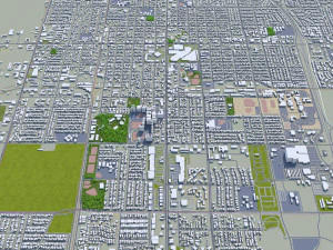 santa maria city california usa 20km 3D Model