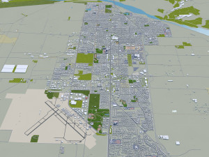 santa maria city california usa 20km 3D 模型