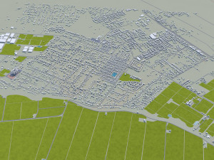santa maria city california usa 20km 3D 模型