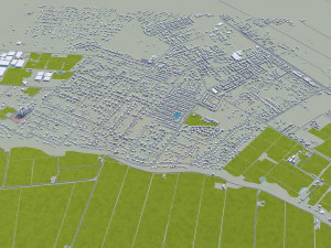 santa maria city california usa 20km 3D Model