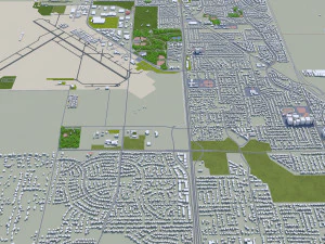 santa maria city california usa 20km 3D Model