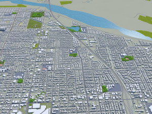 santa maria city california usa 20km 3D 模型