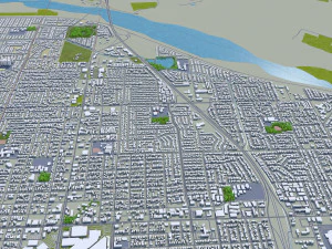 santa maria city california usa 20km 3D Model