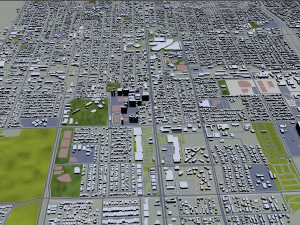 santa maria city california usa 20km 3D Model