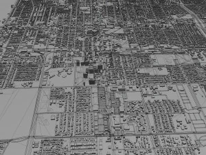 santa maria city california usa 20km 3D Model