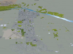 santa maria city california usa 20km 3D Model