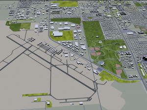 santa maria city california usa 20km 3D 模型