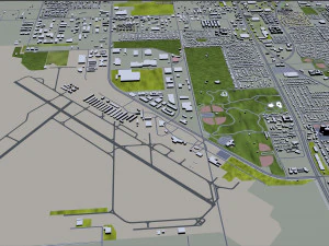 santa maria city california usa 20km 3D Model
