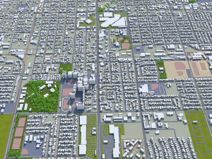 santa maria city california usa 20km 3D 模型