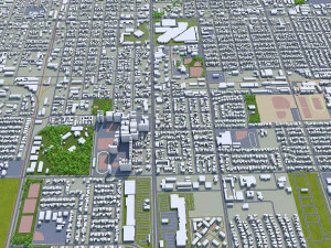 santa maria city california usa 20km 3D Model