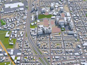 santa rosa city california usa 30km 3D 모델