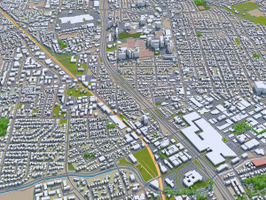 santa rosa city california usa 30km 3D 모델