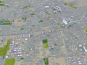 santa rosa city california usa 30km 3D 모델