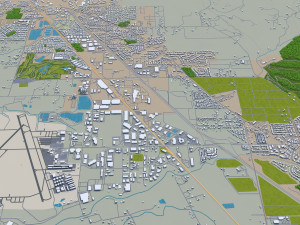 santa rosa city california usa 30km 3D 모델