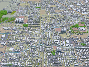 santa rosa city california usa 30km 3D 모델