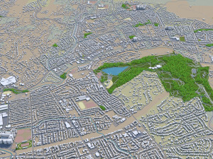 santa rosa city california usa 30km 3D 모델