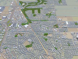 santa rosa city california usa 30km 3D 모델