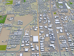 santa rosa city california usa 30km 3D 모델