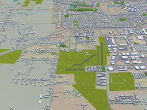 santa rosa city california usa 30km 3D 모델