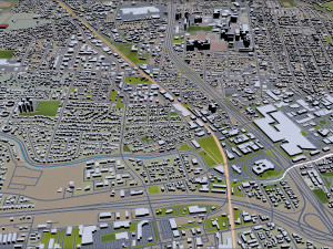 santa rosa city california usa 30km 3D 모델