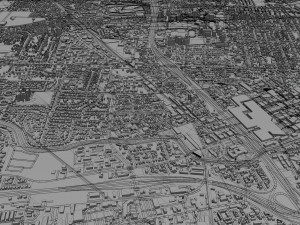 santa rosa city california usa 30km 3D 모델