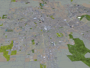 santa rosa city california usa 30km 3D 모델