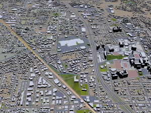 santa rosa city california usa 30km 3D 모델