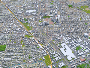 santa rosa city california usa 30km 3D 모델