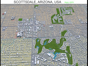 scottsdale city arizona usa 60km 3D Model