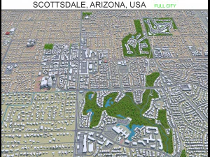 scottsdale city arizona usa 60km Model 3D