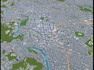 sendai city japan 70km 3D Model