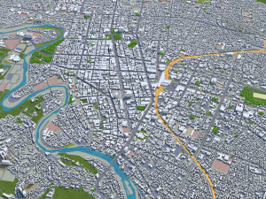sendai city japan 70km 3D Model