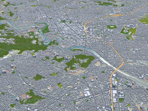 sendai city japan 70km 3D Model