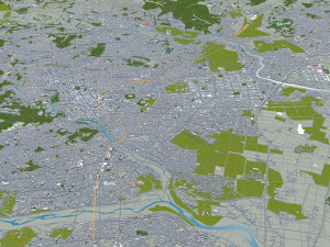 sendai city japan 70km 3D Model