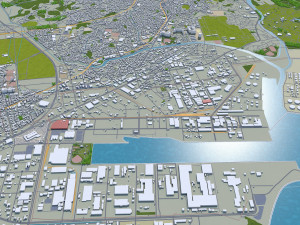 sendai city japan 70km 3D Model