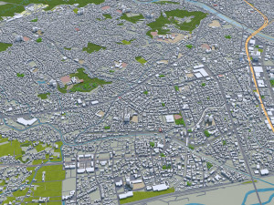 sendai city japan 70km 3D Model