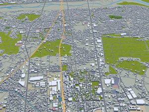 sendai city japan 70km 3D Model