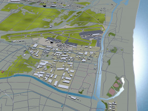 sendai city japan 70km 3D Model