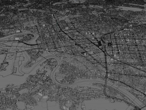 sendai city japan 70km 3D Model