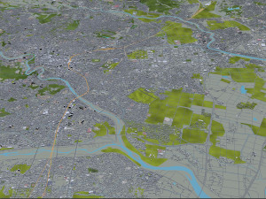 sendai city japan 70km 3D Model