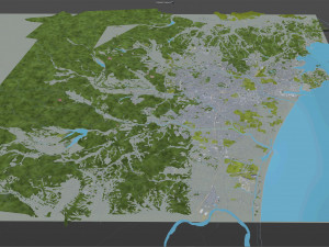 sendai city japan 70km 3D Model