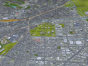 sendai city japan 70km 3D Model