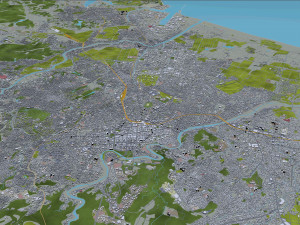 sendai city japan 70km 3D Model