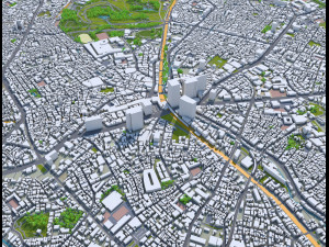 shibuya city tokyo 10km 3D 모델