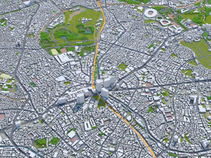 shibuya city tokyo 10km 3D 모델