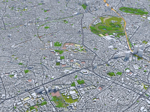 shibuya city tokyo 10km 3D 모델