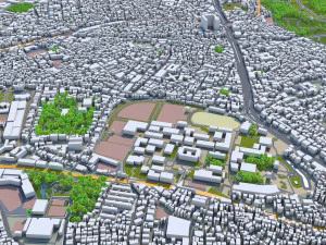 shibuya city tokyo 10km 3D Model