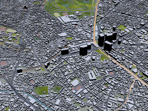 shibuya city tokyo 10km 3D 모델